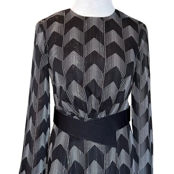 Ted Baker Aselli Atlas Double Split Long Sleev Midi Dress Size XXS (0) New $295 - Picture 3 of 12